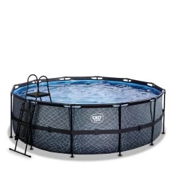 EXIT TOYS Pool »Stone Pools«, Ø: 427 Cm, 14758 L, Grau