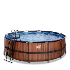 EXIT TOYS Pool »Wood Pools«, Ø: 427 Cm, 14758 L, Braun