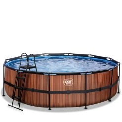 EXIT TOYS Pool »Wood Pools«, Ø: 488 Cm, 19330 L, Braun
