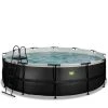 EXIT TOYS Pool »Black Leather Pools«, Ø: 488 Cm, 19330 L, Schwarz