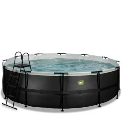 EXIT TOYS Pool »Black Leather Pools«, Ø: 488 Cm, 19330 L, Schwarz