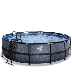 EXIT TOYS Pool »Stone Pools«, Ø: 488 Cm, 19330 L, Grau