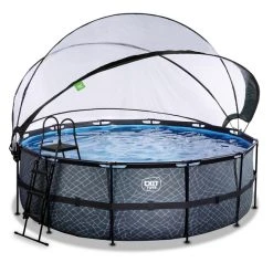 EXIT TOYS Pool »Stone Pools«, Ø: 447 Cm, 14758 L, Grau