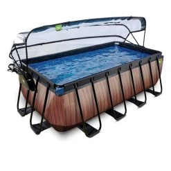 EXIT TOYS Pool »Wood Pools«, Breite: 253 Cm, 8870 L, Braun