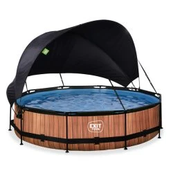 EXIT TOYS Pool »Wood Pools«, Ø: 380 Cm, 6125 L, Braun