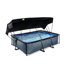 EXIT TOYS Pool »Stone Pools«, Breite: 210 Cm, 1800 L, Grau