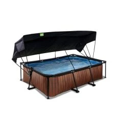 EXIT TOYS Pool »Wood Pools«, Breite: 210 Cm, 1800 L, Braun