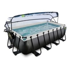 EXIT TOYS Pool »Black Leather Pools«, Breite: 250 Cm, 7020 L, Schwarz
