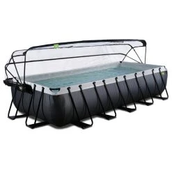 EXIT TOYS Pool »Black Leather Pools«, Breite: 320 Cm, 12600 L, Schwarz