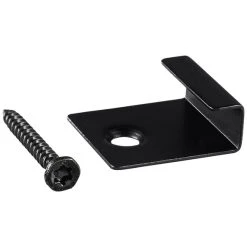 DUOWood Clip, Schwarz, Edelstahl, 25 Stück, Inkl. Schrauben