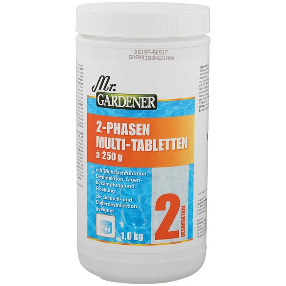 Mr. GARDENER Wasserpflege »2 Phasen Multitablette«, 2 Phasen Multitablette, Für Pools 1 Mr. GARDENER Wasserpflege »2 Phasen Multitablette«, 2 Phasen Multitablette, Für Pools