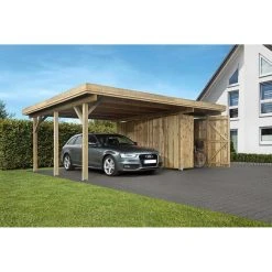 Mr. GARDENER Geräteraum »Hamburg 1«, Für Doppelcarport Hamburg 1, Braun