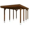 SkanHolz Carport »Friesland«, BxT: 314 X 555 Cm, Firsthöhe: 241 Cm, Farbbehandelt