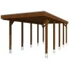 SkanHolz Carport »Friesland«, BxT: 314 X 708 Cm, Firsthöhe: 241 Cm, Farbbehandelt