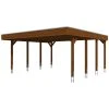 SkanHolz Carport »Friesland«, BxT: 557 X 555 Cm, Firsthöhe: 254 Cm, Farbbehandelt