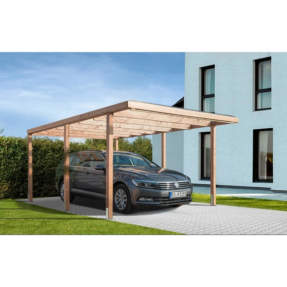 Mr. GARDENER Carport »Lärche«, Außenmaß BxT: 304 X 510 Cm, Natur 1 Mr. GARDENER Carport »Lärche«, Außenmaß BxT: 304 X 510 Cm, Natur