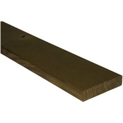 Mr. GARDENER Holz-Terrassendiele, Breite: 10 Cm, Stärke: 2,5 Cm, Thermobehandelt, Paket à 4 Stk. (ca. 0,88 M²)