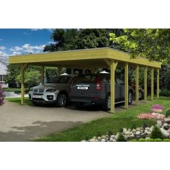 SkanHolz Carport »Friesland«, BxT: 557 X 860 Cm, Firsthöhe: 254 Cm, Imprägniert