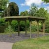 Karibu Einzelcarport »Classic 1«, Außenmaß BxT: 273 X 394,5 Cm, Natur