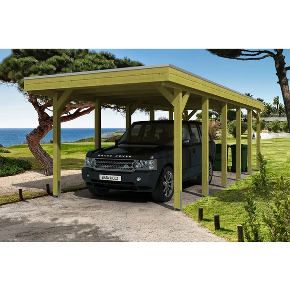 SkanHolz Carport »Friesland«, BxT: 314 X 860 Cm, Firsthöhe: 241 Cm, Imprägniert 1 SkanHolz Carport »Friesland«, BxT: 314 X 860 Cm, Firsthöhe: 241 Cm, Imprägniert