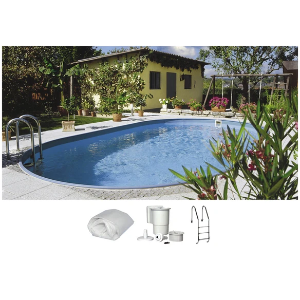 SUMMER FUN Ovalpool, Weiß, BxHxL: 360 X 120 X 623 Cm 1 SUMMER FUN Ovalpool, Weiß, BxHxL: 360 X 120 X 623 Cm