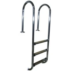 Weka Pool-Einhängeleiter, Silberfarben, Für Einbaubecken