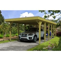 SkanHolz Carport »Friesland«, BxT: 397 X 860 Cm, Firsthöhe: 241 Cm, Imprägniert