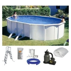 SUMMER FUN Ovalpool, Weiß, BxHxL: 375 X 120 X 610 Cm
